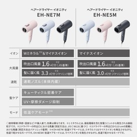 Panasonic EH-NE5M-H Dryer, Negative Ion, Quick Drying, Large Airflow, Dark Gray