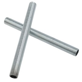 yukata Silver 4-inch Pipe Kit with Lamp Nut Washer 1/8IP Threaded Lamp Pipe Hardware Kit for Lamp Repair Part Lanp Rod DIY Hardware Chandelier Part 56PCS