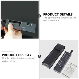 FONCBIEN Diamond Tester Pen, Portable Electronic Diamond Tester Professional Diamond Detector with LED Indicator Light and Sound Prompt Diamond Selector for Diamond, Crystal, Agate