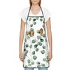 DYCBNESS Eucalyptus Oven Mitts and Pot Holders with Apron Set