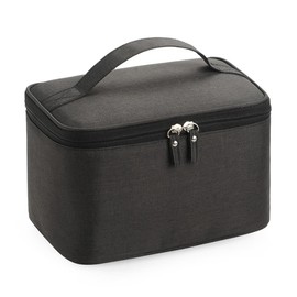 Portable Storage Makeup Bag Large Cosmetic Bags Travel Make-up Organizer Case for Women and Girls with Handle Zipper Toiletry Bag,Black