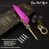 MPRINCE Feather Ink Set, Calligraphy Pen Set, Calligraphy Pen for