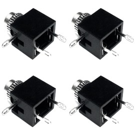 CESS 3.5mm Mono TS Jack Socket Adapter Cables Connectors (LW) (4 Pack)