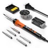 60W Adjustable Temperature Soldering Iron Kit - 9-in-1 With 5