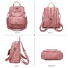 NICOLE&DORIS Fashion Women Backpack Multifunctional Zipper Backpack Large-Capacity Backpack Leather