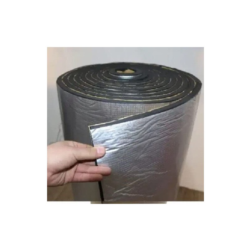 20 Ft Silver Self-Adhesive Reflective Foam Heat Wrap Shield Barrier