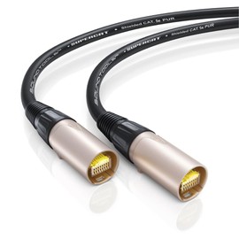 Sound Tools SuperCAT Professional Grade Shielded CAT5e etherCON Cable, Flexible Polyurethane Jacket, Neutrik Connectors (3 feet, Black)