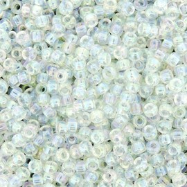 Miyuki Round Seed Bead Size 8/0 22g Crystal AB