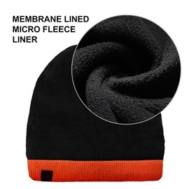 DexShell Waterproof Cuffed Beanie for Men and Women, Acrylic Outer for Winter Running Cold Weather Sports, Membrane Insulated Fleece Liner, Blaze Orange, One Size (56-58cm)