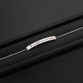 MYOSPARK Scripture Bracelet Bible Verse Jewelry Be Still And Know That I Am God Bracelet Christian Gift (Be Still and Know That I Am God)