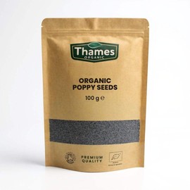 Organic Poppy Seeds 250g - Nutritious & Flavorful Seeds - No Additives, No Preservatives - Raw, Vegan, Non-GMO - Great for Baking, Cooking, and Sprinkling - Thames Organic 250g