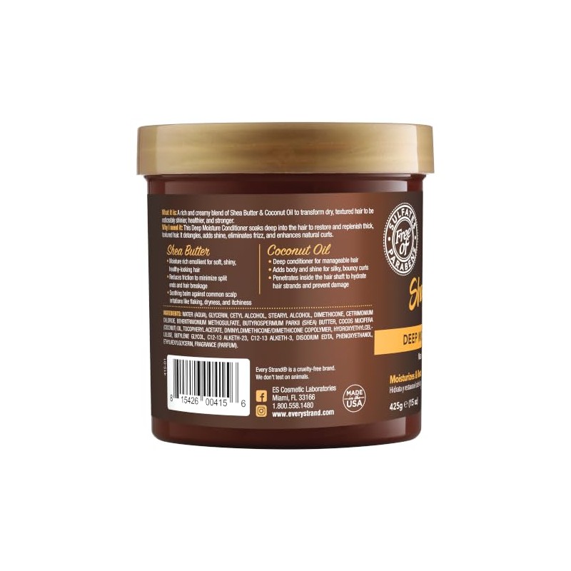 Every Strand Mascarilla para Cabello Hidratacion Profunda Karite y Aceite