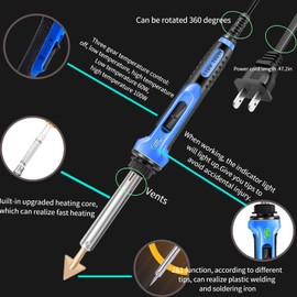 Plastic Welder - 110V-100W Plastic Welding Kit With 100 Plastic Rods, 3 Tips, 3 Wire Mesh, 2 Sandpaper, 1 Aluminum Foil Tape, 1 Stand, 1 Metal Brush, 1 Screwdriver for Bumper Kayak Repair