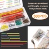 Sunxeke 560Pcs Jumper Wire Kit Solderless Flexible Breadboard 14 Lengths