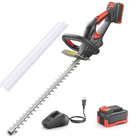 20V Cordless Hedge Trimmer for Homeowners, 22 Inch Dual-Action Blade Bush Trimmer for Shrub Shaping and Yard Cleanup, 180 Degree Rotating Handle, Battery and Charger Included