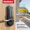 Elemake Mechanical Door Lock with Handle, Left Handed Keyless Entry