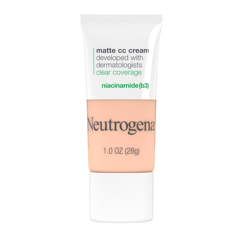 Neutrogena Clear Coverage Flawless Matte CC Cream, Full-Coverage Color Correcting