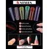 EBANKU 144 Pieces Polygel Tips Nail Shapes, Reusable Dual Tips