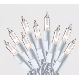 GE 100 Mini String Clear Lights WHITE Wire Patio Wedding Christmas Party Deck