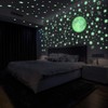 Yosemy Fluorescent Wall Stickers, Moon and Stars, 563 Luminous and