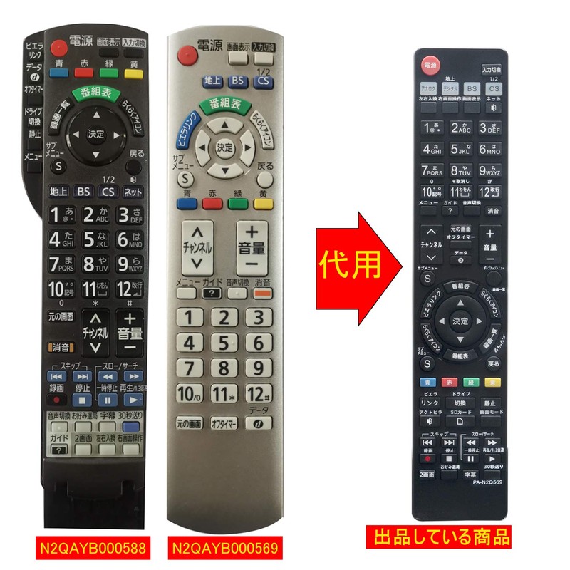 Winflike Replacement Remote Control Compatible with N2QAYB000588 N2QAYB000569 N2QAYB000537 N2QAYB000545