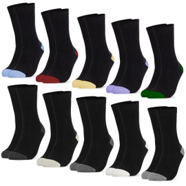 Occulto 10 Pairs of Women's Cotton Socks (Model: Gertrud), Black mix