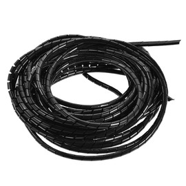 Haosie Spiral Cable Wrap, 32.8FT 1/4" Spiral Wire Wrap Cord, Cable Management Sleeve Organizer for Computer TV Cable, 6MM OD