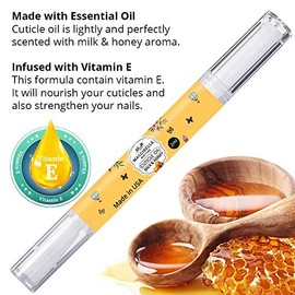 Maccibelle Milk & Honey Pure Cuticle & Nail Oil Pen 2ml Heals Dry Cracked Cuticles.