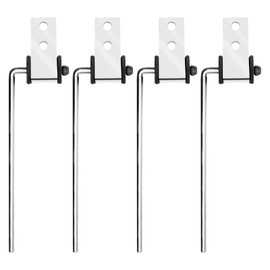 4 Pack Stainless Steel Universal Exhaust Hanger Rod Weld On Bracket, 3/8" Rod 10" Long Heavy Duty Exhaust Hangers Removal Tool