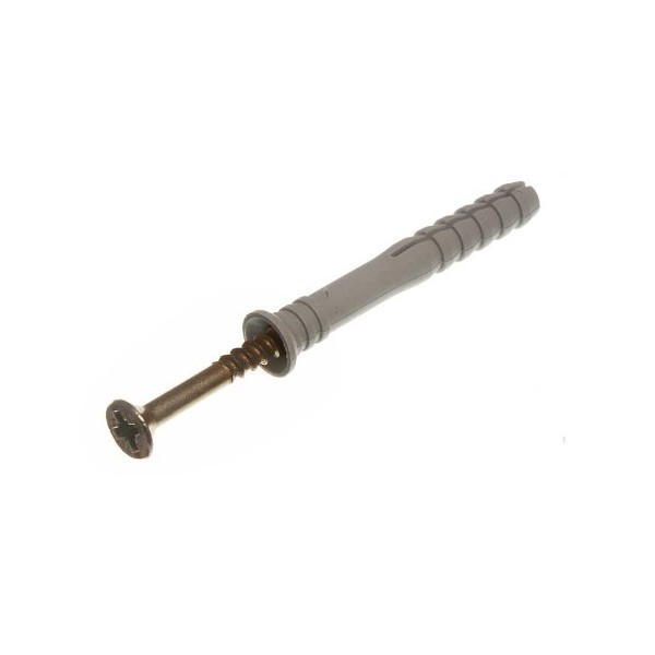 Pack of 8 Frame Mounting Screws with Nylon Wall Plug