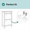 rudis-spareparts Shoe Cabinet Hinge Bracket 110364, Plastic Metal, Unfinished, White