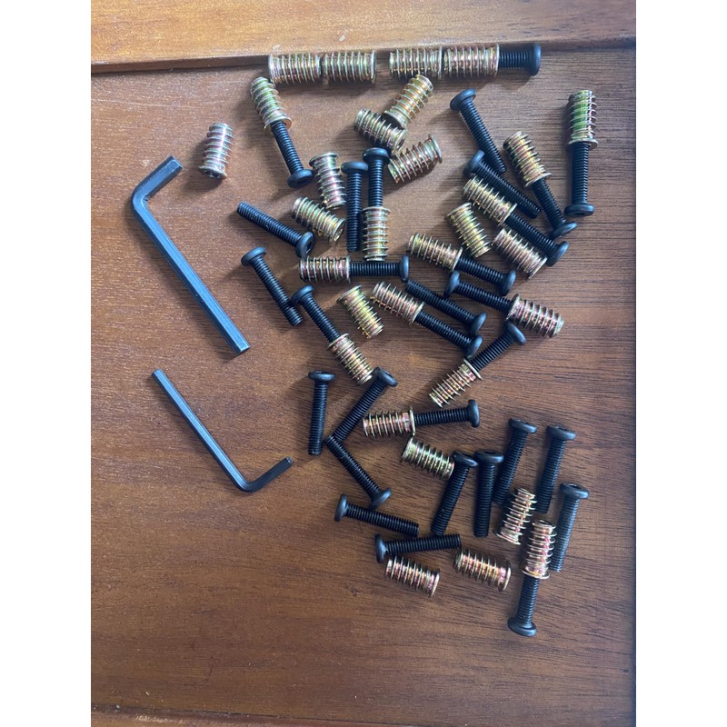 30 Sets 1/4-20 x 10mm Threaded Wood Inserts, Special Thread