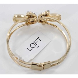 loft Hinged Gold Rhinestone Bangle Bracelet from LOFT NWT #B1303