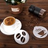 Newellsail Kaffeeschablonen aus Edelstahl Wiederverwendbare Metall Kaffee Dekoration Schablonen Latte