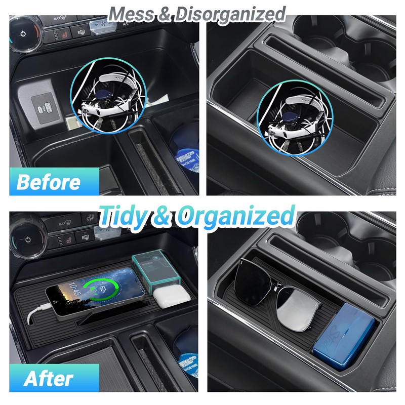 Center Console Organizer Compatible with 2021-2025 Ford F150 / 2022-2024