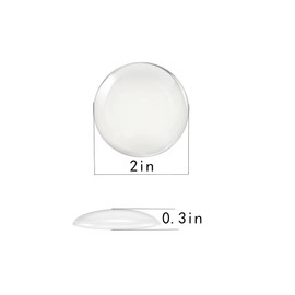 WELANGBN Strongest Wall Door Handle Stopper 2"" Set. 6 Pieces of Clear Rubber Knob, Round Wall Shield Cushion. Guard Door Bumper Wall Protector Silencer. Self Adhesive, Transparent