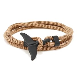 aninu Whale Bracelet with Orca GPS Live Tracking with App, Surfer Bracelet with Whale Fin as Pendant, Fabric Bracelet, Wrap Bracelet, Perfect Gifts for Men and Women, Wool, No Gemstone