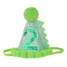 Semato Dinosaur Birthday Decorations 2nd Birthday Dinosaur Hat for 2nd Birthday Girl and Boy Outfit 2nd Birthday Crown for Dinosaur Birthday Decor