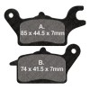 Juego De Balatas Traseras Para Crossmax 250 Fa691 Mtc