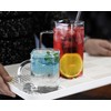 LUXU Drinking Glasses 13 oz With Handle,Set of 4 Thin