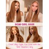 26 Inch Chestnut Brown Layered Cut Straight Glueless Wear Go