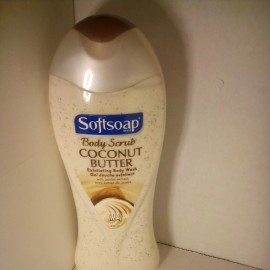 Softsoap Coconut Butter Body Scrub Exfoliating Body Wash Coconut Oil 15fl Oz