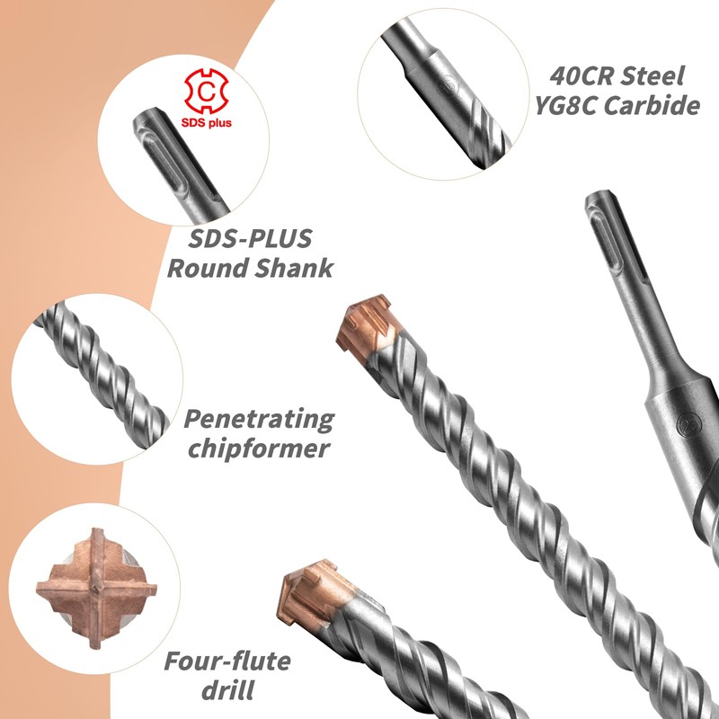 SDS Plus Hammer Drill Bits 28mm x 350mm Cross Drill