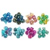 DND Dice Set Iridescent Glitter Polyhedral Dice 7-Die Two-Tone Dice