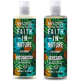 Faith In Nature Coconut Shampoo 400ml and Conditioner 400ml Duo | Vegan | No Cruelty | 99% Natural Fragrance | No From SLS or Parabens