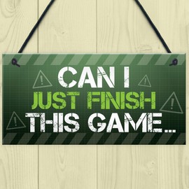 RED OCEAN Gaming Gift Funny Hanging Plaque Birthday For Gamer Boys Bedroom Decor