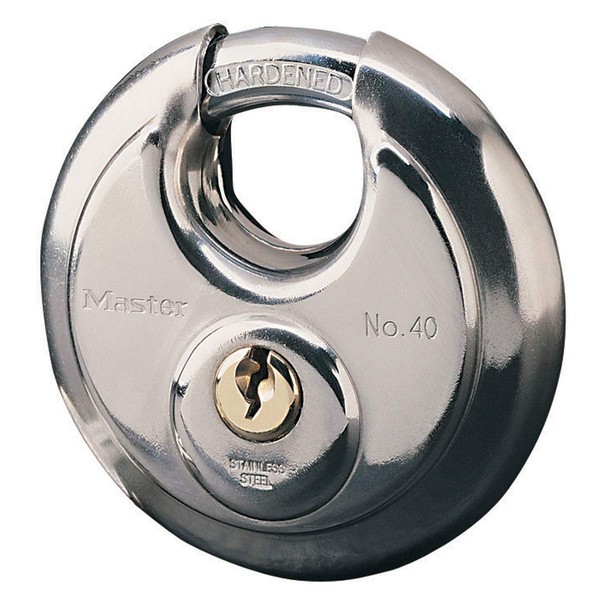 Master Lock Cadenas Disque Inox Argent 70 mm
