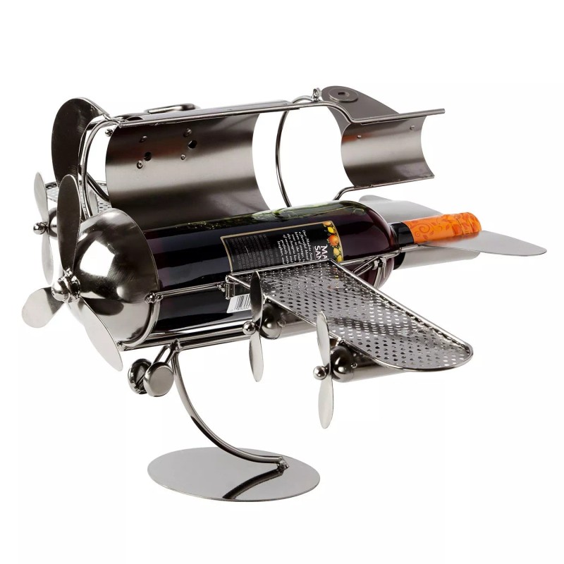 BRUBAKER Wine Bottle Holder 'Couple in Plane' 6015