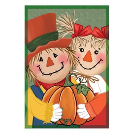 Evergreen Flag Fall Garden Flags Double Sided, Garden Flags for Outside Autumn Decorations for Home, Porch, Yard (Scarecrows, 12x18 inch)