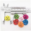 COHEALI Natural Wood Pumpkin Pattern Buttons 100pcs Set Fine Edges